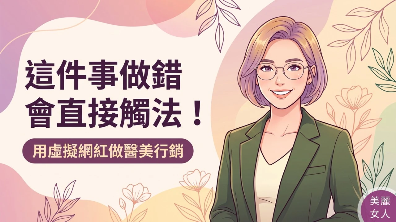 用虛擬網紅做醫美行銷，這件事做錯會直接觸法！